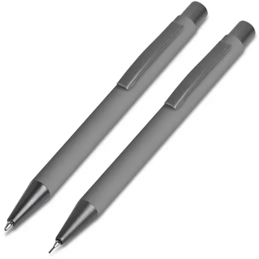 Omega Ball Pen & Pencil Set Grey